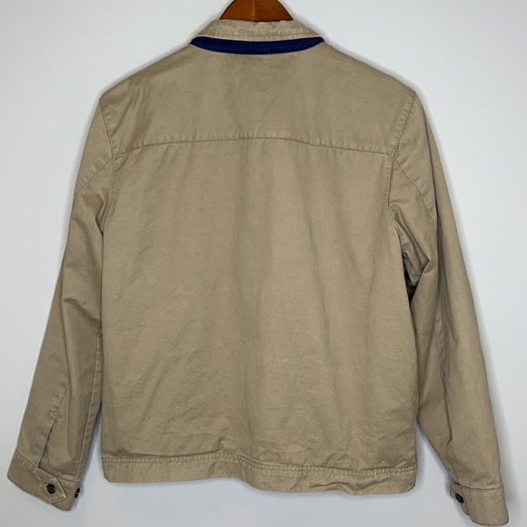Tommy Hilfiger classic tan embroidered logo front zipper Bomber lined jacket S - Picture 4 of 11